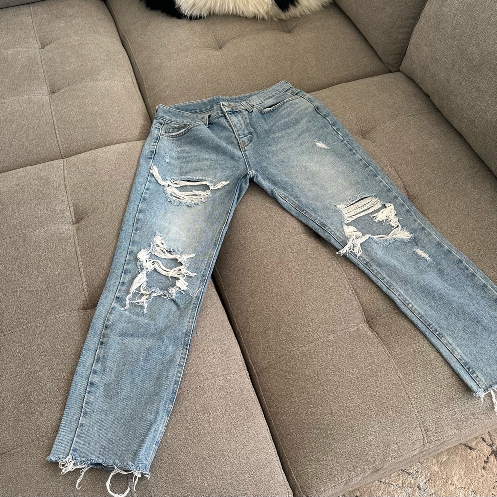 Rip Straight Jean light washed
